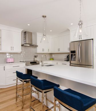 renovated kitchen by HIP feature subway style backsplash